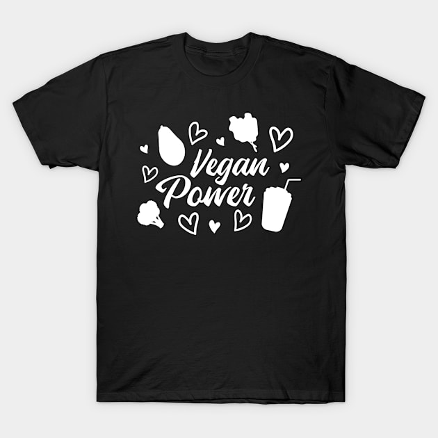 Vegan Sayings Vegan Design Vegan Power T-Shirt by HBfunshirts